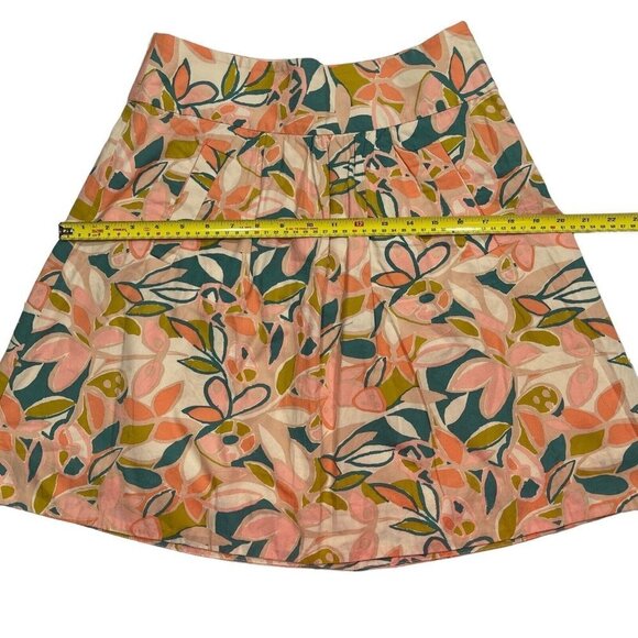 J. Crew Women's A-Line Cotton Skirt Size 0 Multicolor Pockets‎ Knee Length Lined - Picture 7 of 8